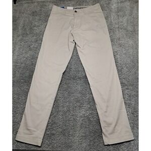 New Haggar Life Khaki Dress Pants Mens 30x32 Super Flex Waistband Chino Slim Fit